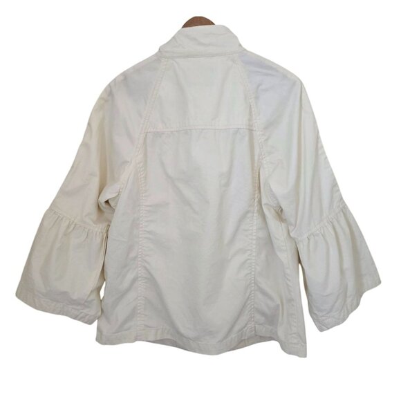 NWT Banana Republic Ivory Military Style Full Bell Sleeve Jacket Women's S - Picture 2 of 8